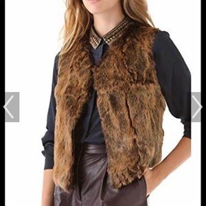 Of Two Minds rabbit fur vest